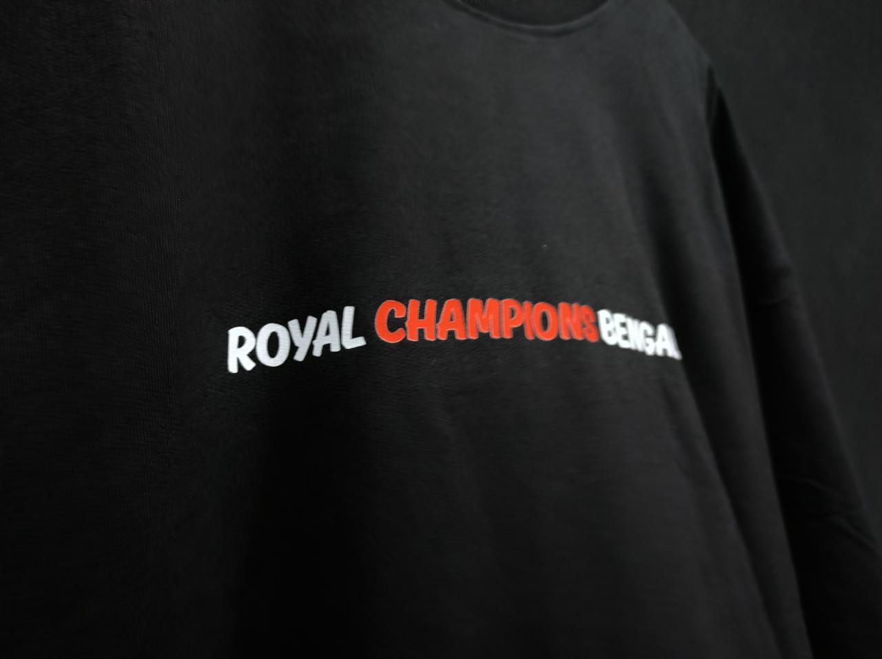 Royal Champions Bengaluru Tribute Oversized T-shirt - INFIQNZY